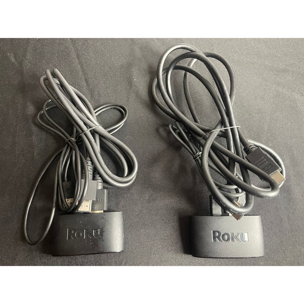 Lot of 2 Roku Express HD 3930X Streaming Media Players with HDMI & USB Cables